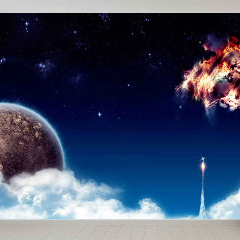 Non-Woven Cloth Decorative Mural Modern Supernatural Sky Scene Wall Covering for Kitchen