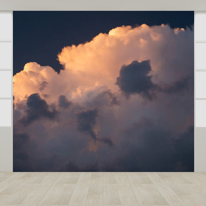 Full Size Photography Modern Mural Decal with Sky View in Pastel Color, Custom Size Available