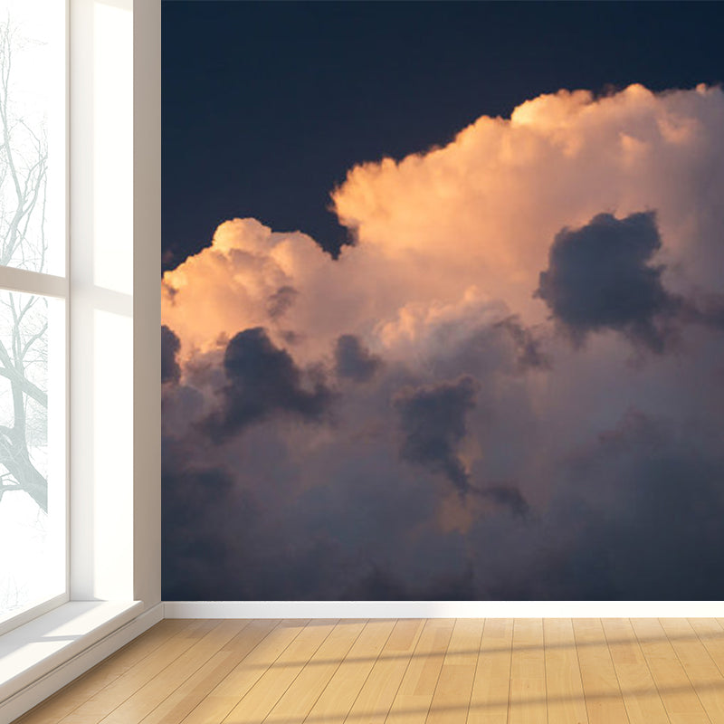 Full Size Photography Modern Mural Decal with Sky View in Pastel Color, Custom Size Available