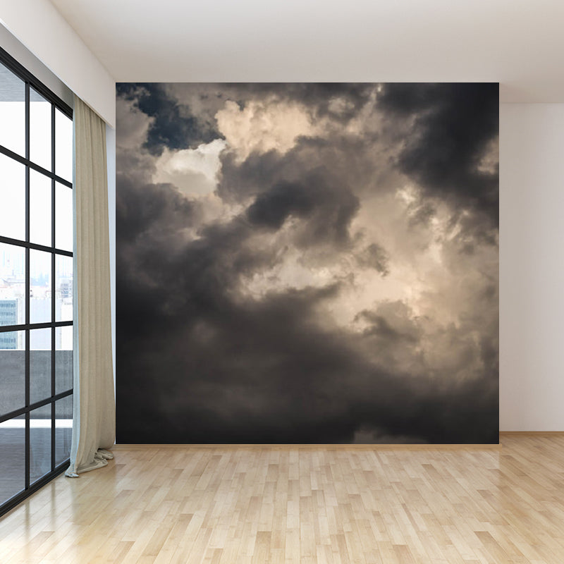 Full Size Photography Modern Mural Decal with Sky View in Pastel Color, Custom Size Available