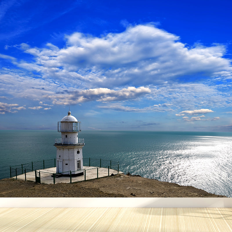 Stain Resistant Cloud View Mural Non-Woven Cloth Contemporary Wall Covering for Kitchen