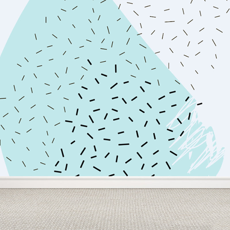 Childrens Art Tree Drawing Mural Soft Color Water Resistant Wall Covering for Kids Room