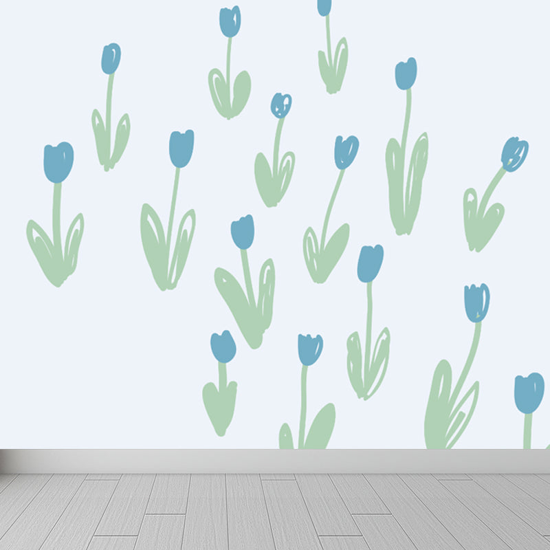 Soft Color Botanics Wall Mural Decal Plant Childrens Art Waterproofing Wall Decor