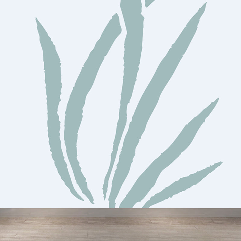 Full Size Plant Wallpaper Mural Stain-Proof Contemporary Living Room Wall Covering