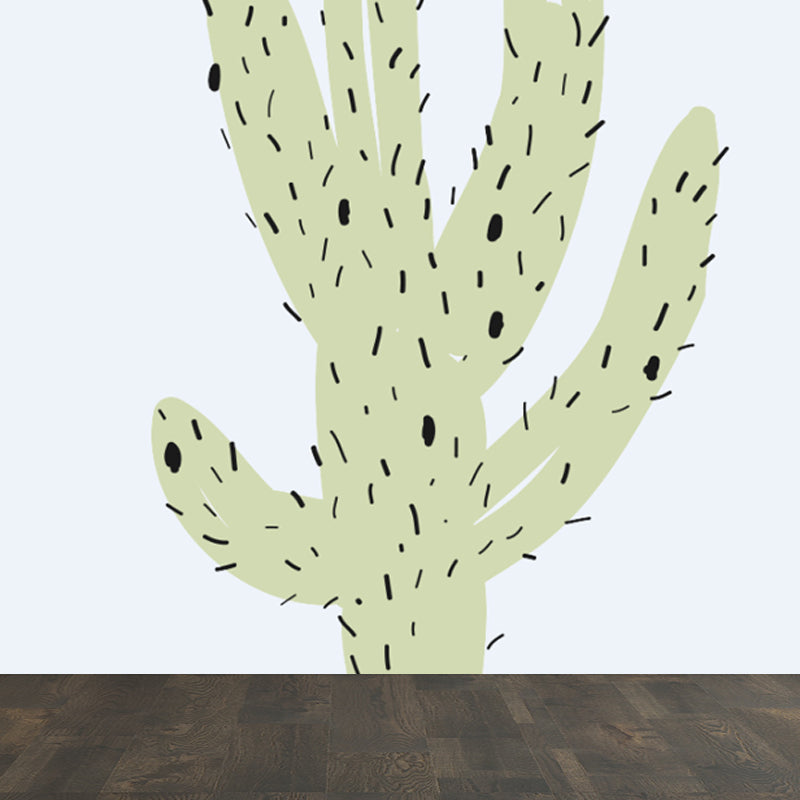 Full Size Plant Wallpaper Mural Stain-Proof Contemporary Living Room Wall Covering