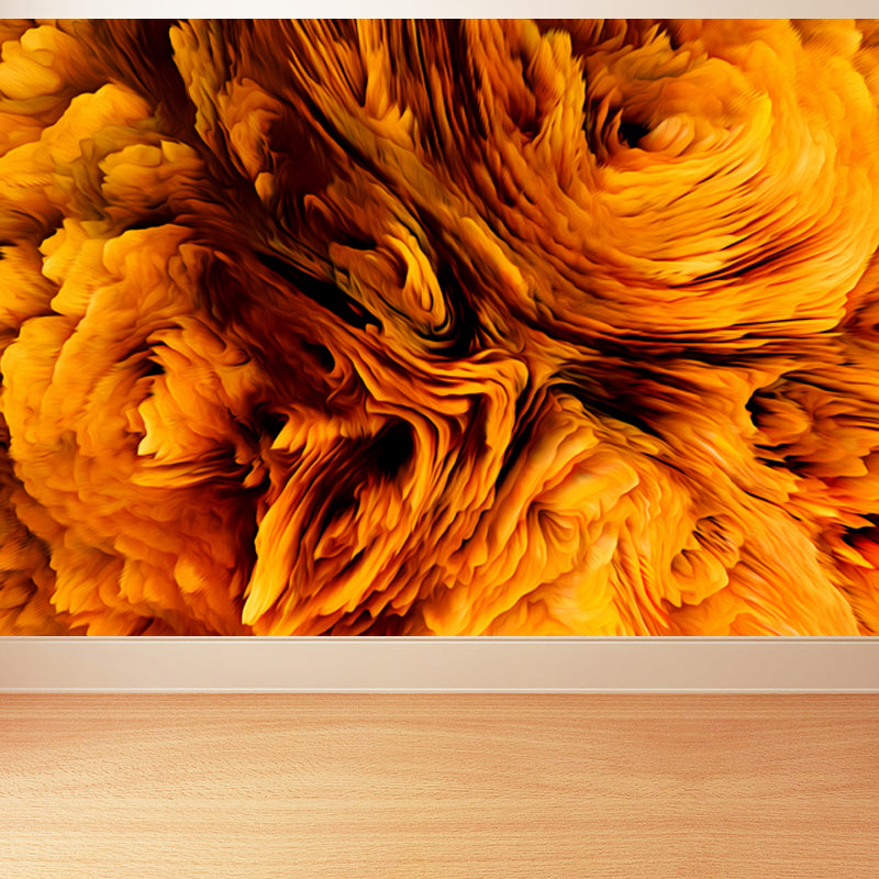 Modern Abstract Blossom Wall Mural Dark Color Moisture Resistant Wall Art for Bedroom