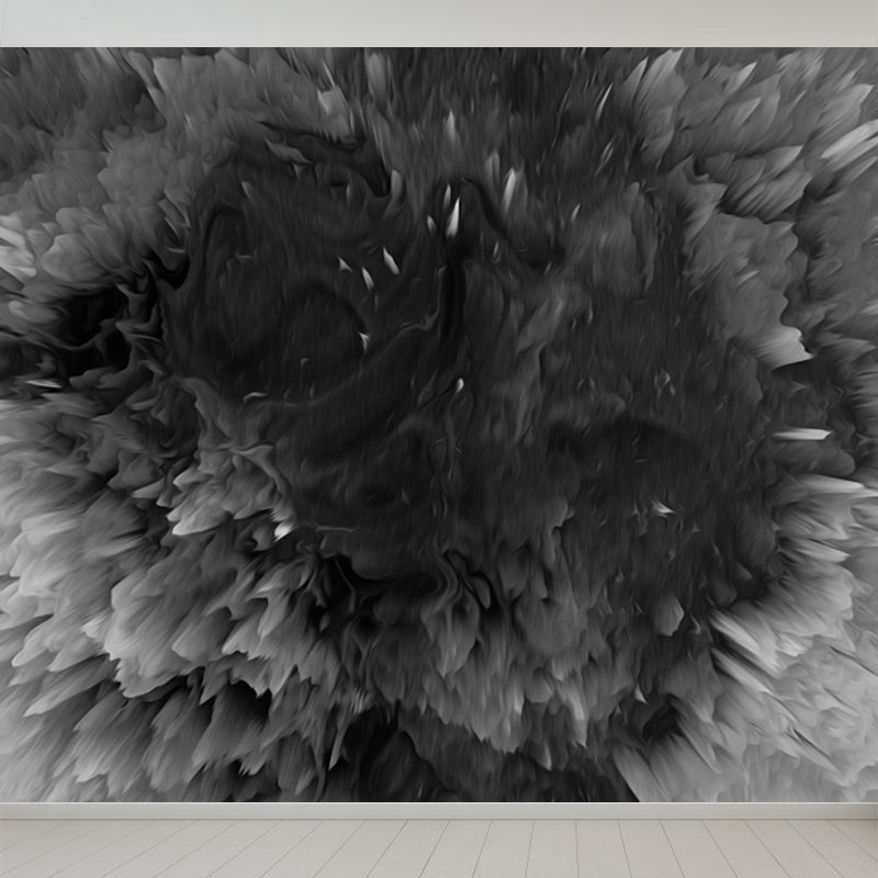 Dark Color Blowout Effect Mural Water Resistant Wall Covering for House Interior