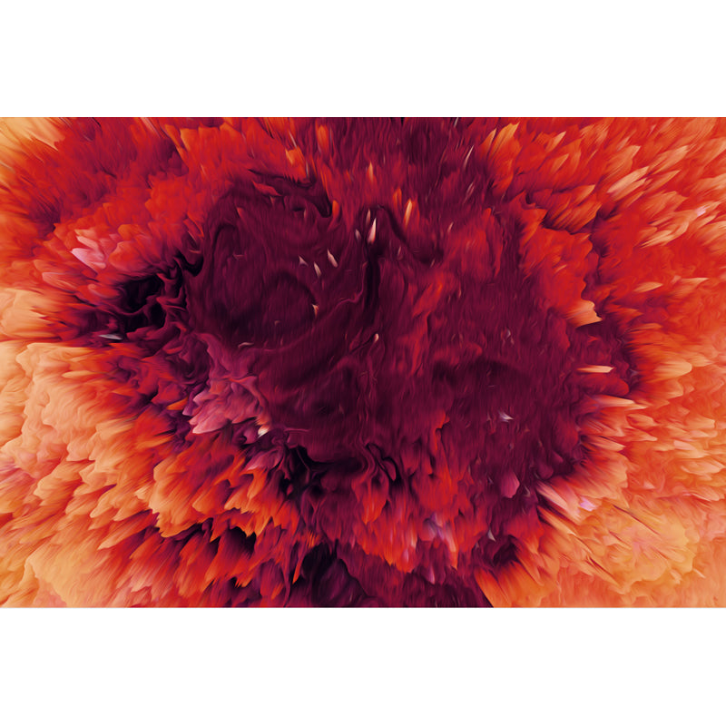 Dark Color Blowout Effect Mural Water Resistant Wall Covering for House Interior