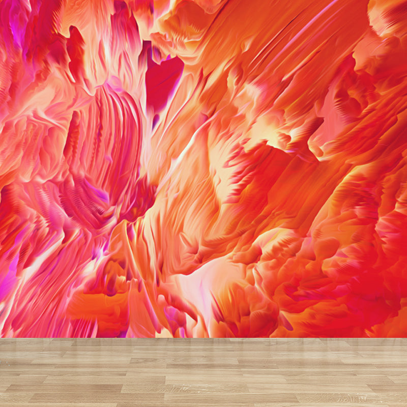 Dark Color Blowout Effect Mural Water Resistant Wall Covering for House Interior