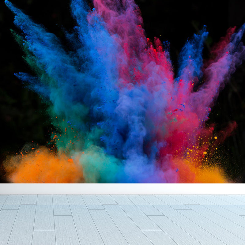 Peinture murale à motif d'explosion, couleur vive, décoration murale moderne et créative pour salon
