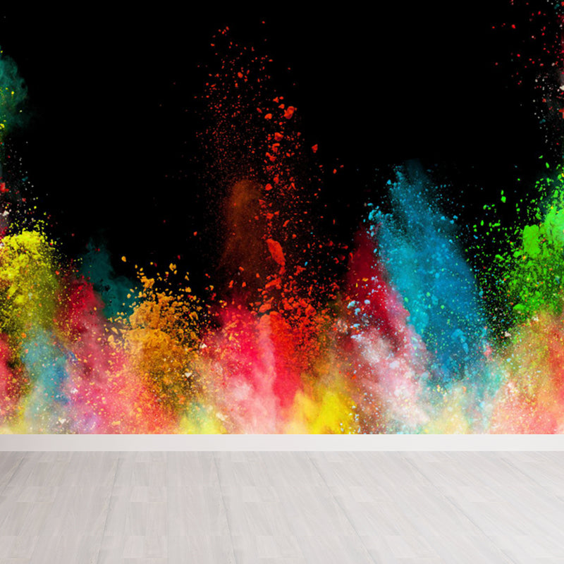 Peinture murale à motif d'explosion, couleur vive, décoration murale moderne et créative pour salon