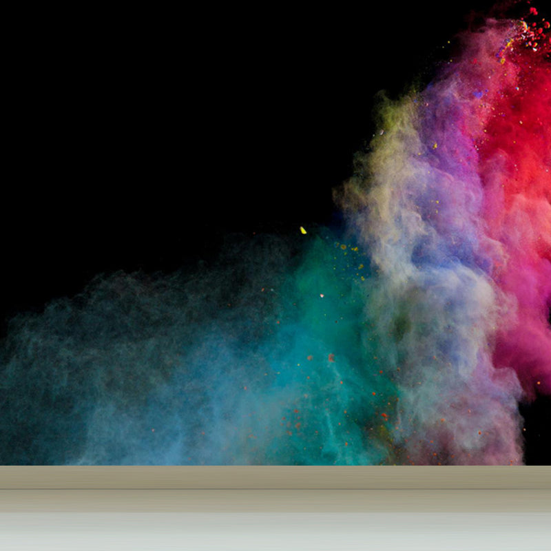 Huge Burst Wallpaper Mural Boys Room Abstract Wall Covering in Multi-Color, Washable