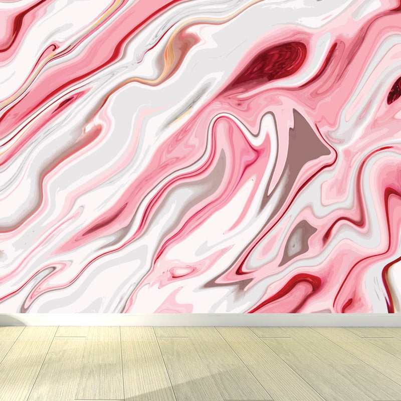 Moisture Resistant Magma Wallpaper Mural Modern Non-Woven Wall Covering, Custom Print