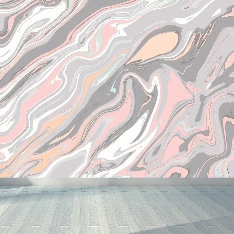 Moisture Resistant Magma Wallpaper Mural Modern Non-Woven Wall Covering, Custom Print