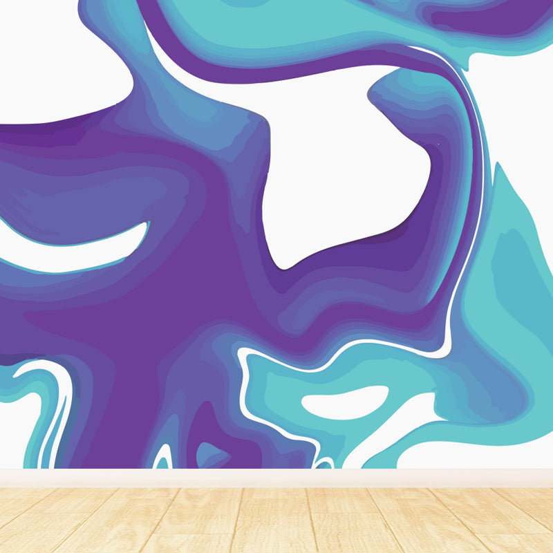 Large Flow Pattern Mural Decal Stain Resistant Contemporary Living Room Wall Art