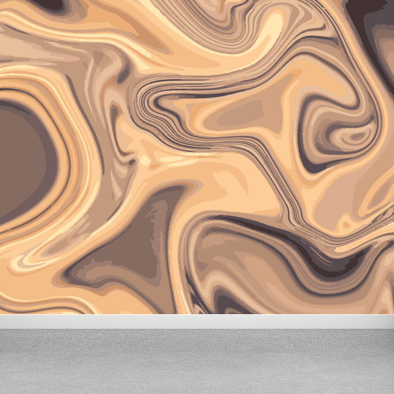 Abstract Water Print Wall Mural Modernism Non-Woven Material Wall Art in Light Color