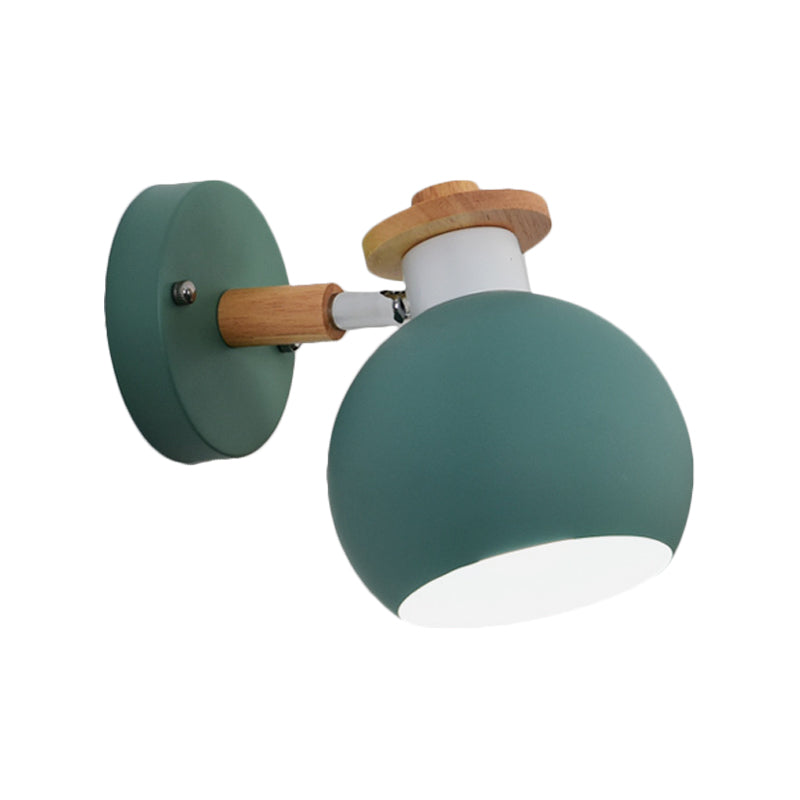 Metal Globe Wall Light Rotatable 1 leichter nordischer Wandleuchten für Kinderschlafzimmerkorridor