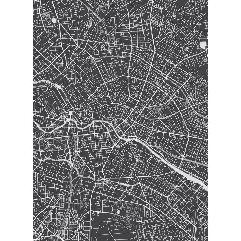 District Map Print Mural Decal Contemporary Washable Boys Bedroom Wall Decor, Customized