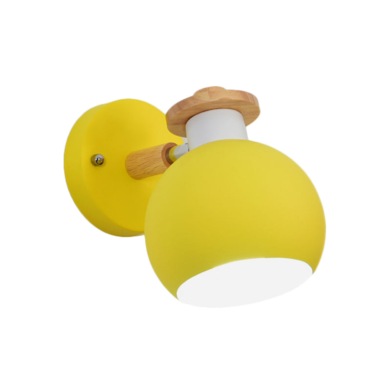 Metal Globe Wall Light Rotatable 1 leichter nordischer Wandleuchten für Kinderschlafzimmerkorridor