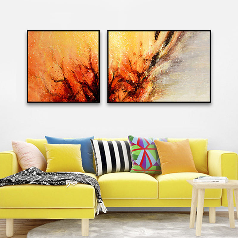 Modern Painting Print Abstract Canvas Pastel Multi-Piece Wall Art Decor for Hotel