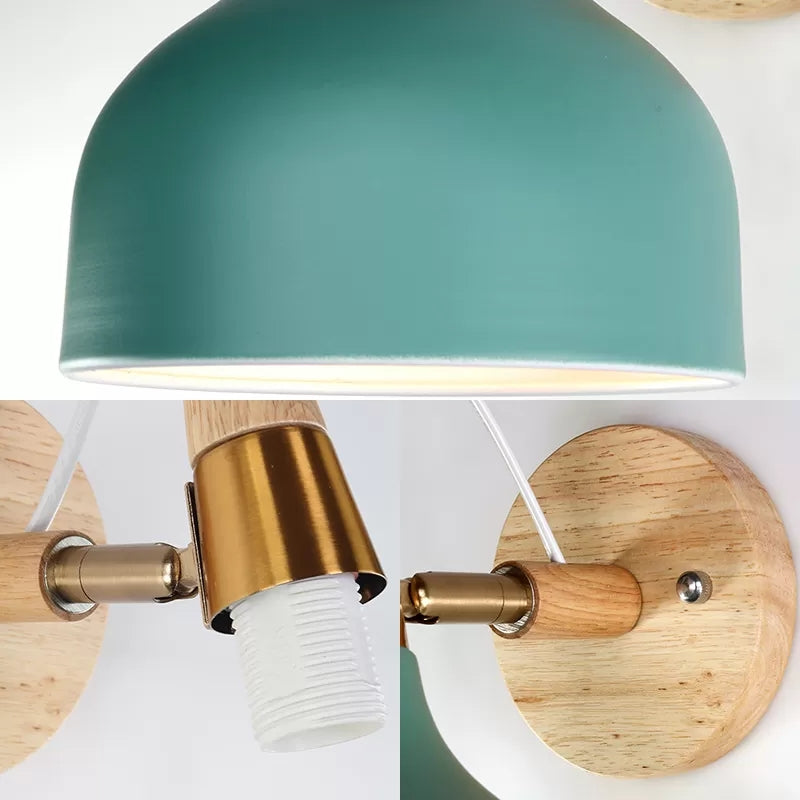 Metal Torch Shaped Wall Light Angle Adjustable 1 Light Nordic Style Sconce Light for Bedside