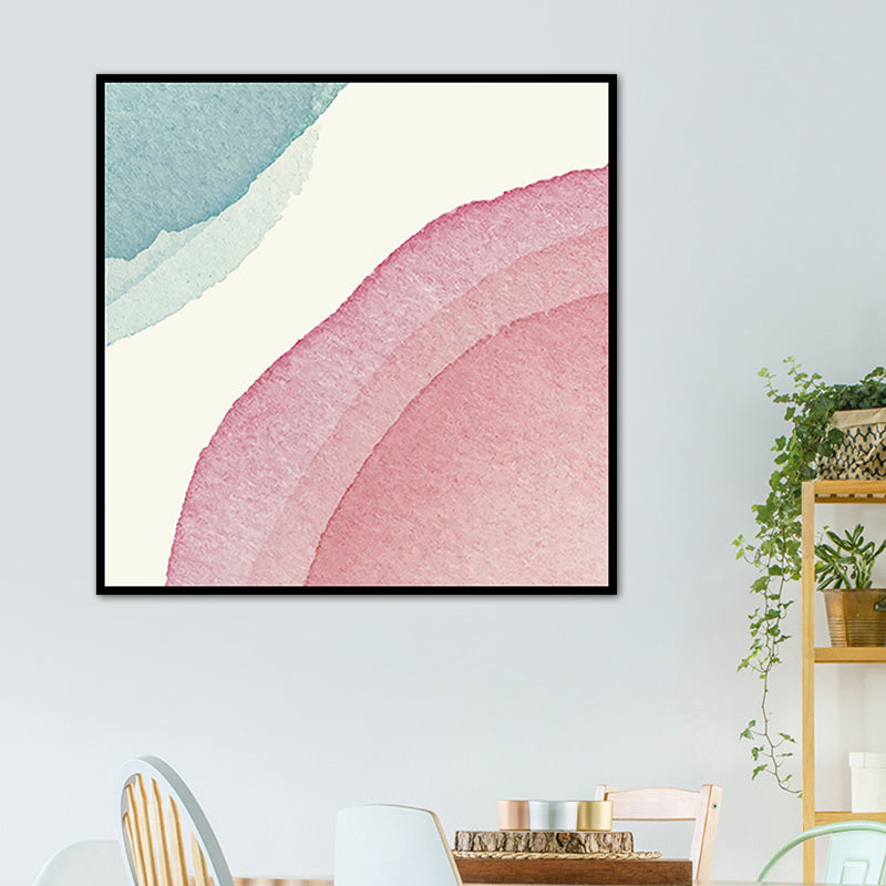 Abstrakte Leinwand mit zeitgenössischer Kunst in hellen Farben für das Badezimmer, verschiedene Größen