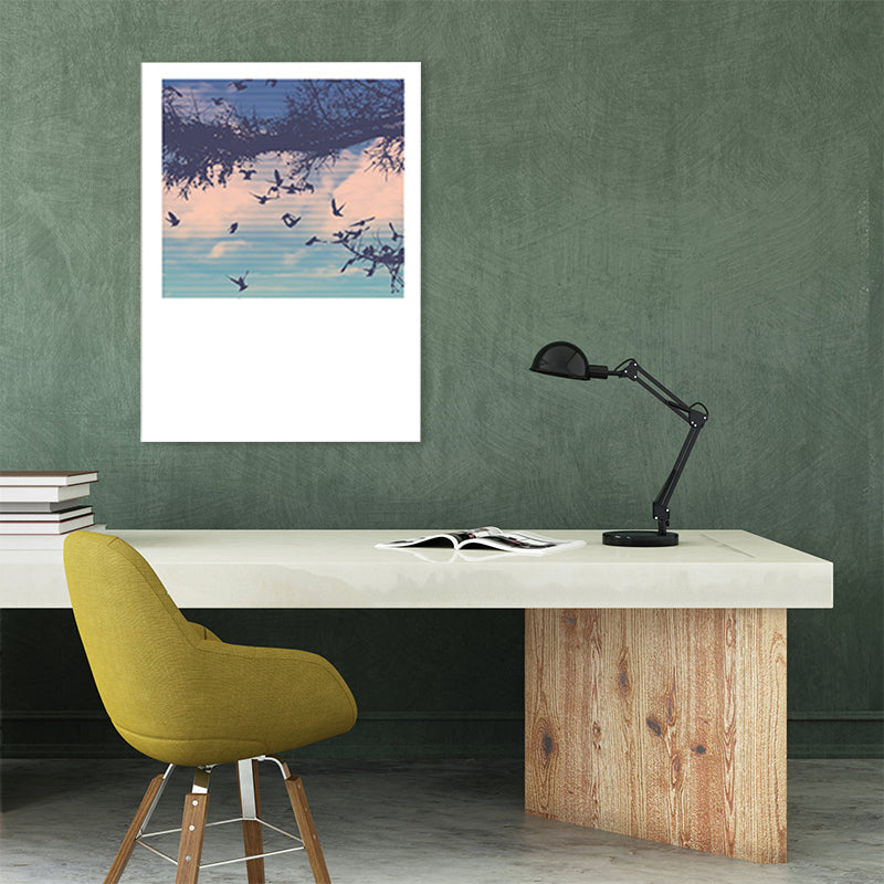 Hedendaagse Sky Scene Wall Decor Canvas Lichte kleur Natuurlijk landschap Art Print, meerdere maten