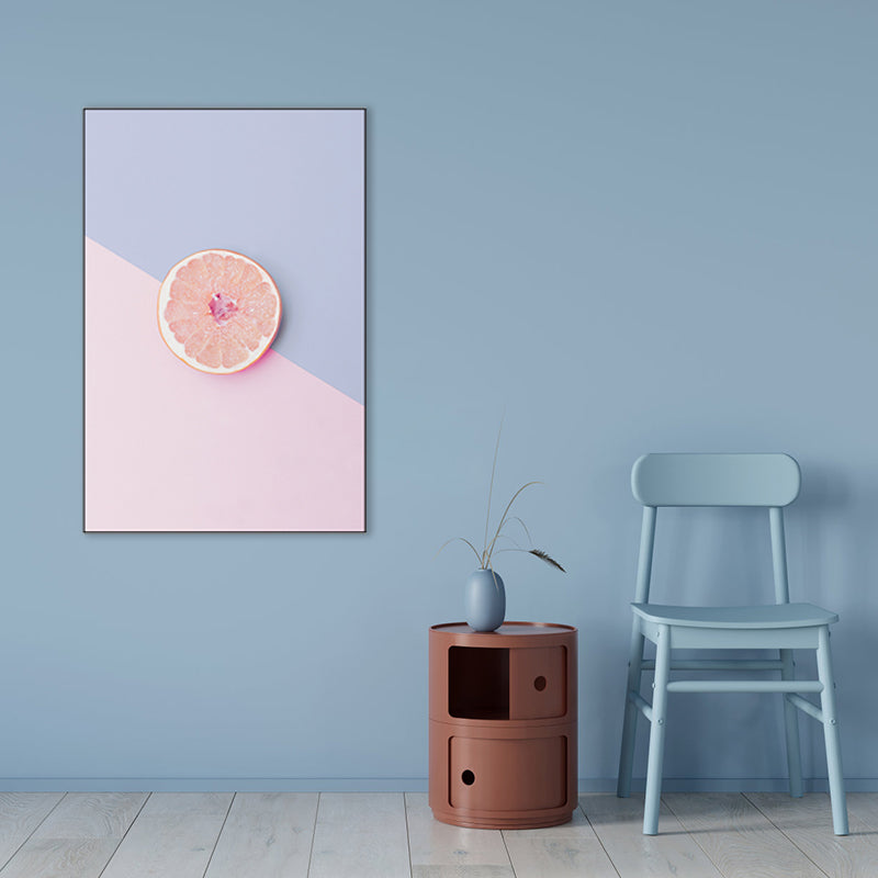 Lekker fruit schilderij voor meisjesslaapkamer in pastelkleur, meerdere maten beschikbaar