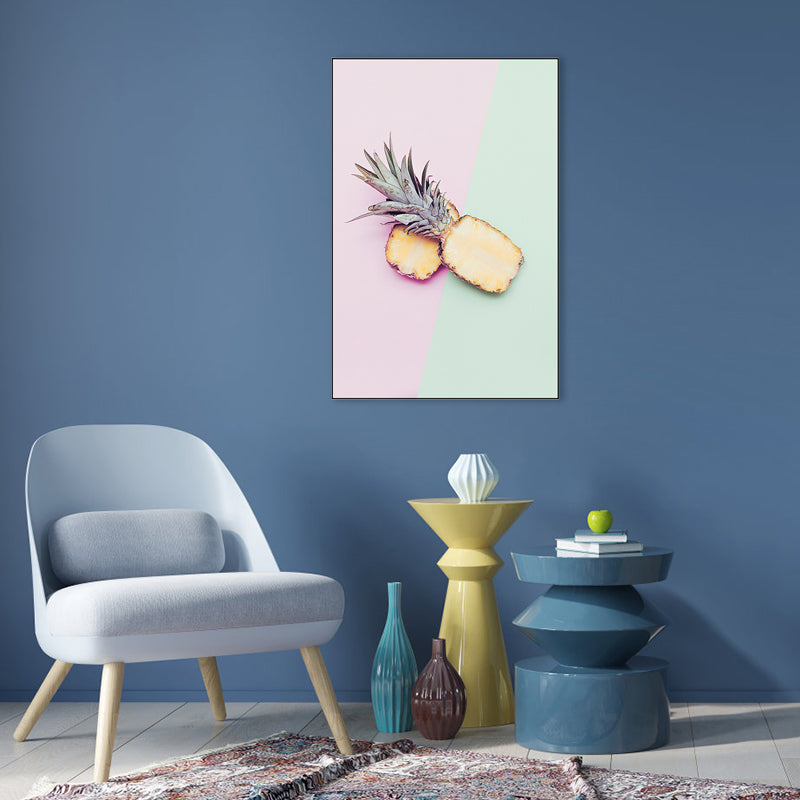 Lekker fruit schilderij voor meisjesslaapkamer in pastelkleur, meerdere maten beschikbaar