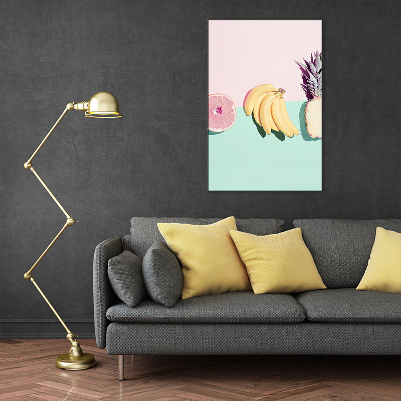 Lekker fruit schilderij voor meisjesslaapkamer in pastelkleur, meerdere maten beschikbaar