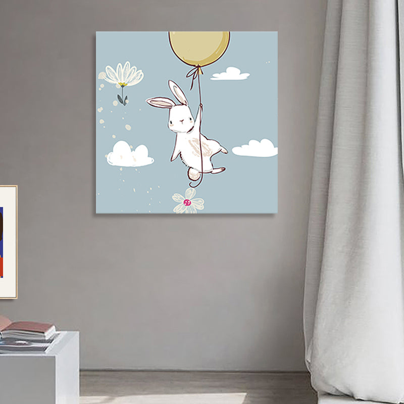 Cute Bear Wall Art Print for Childrens Bedroom, Pastel Color, Multiple Size Options