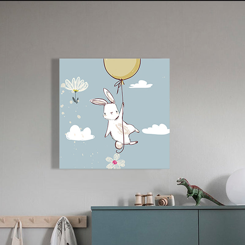 Cute Bear Wall Art Print for Childrens Bedroom, Pastel Color, Multiple Size Options