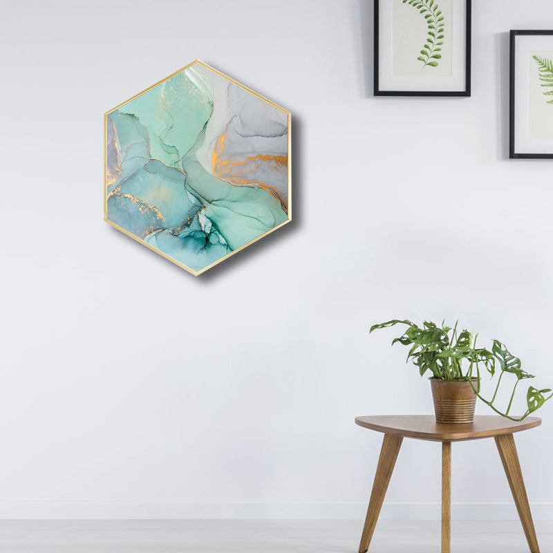 Ombre Pattern Wall Art Print Contemporary Canvas Textured Painting in Soft Color