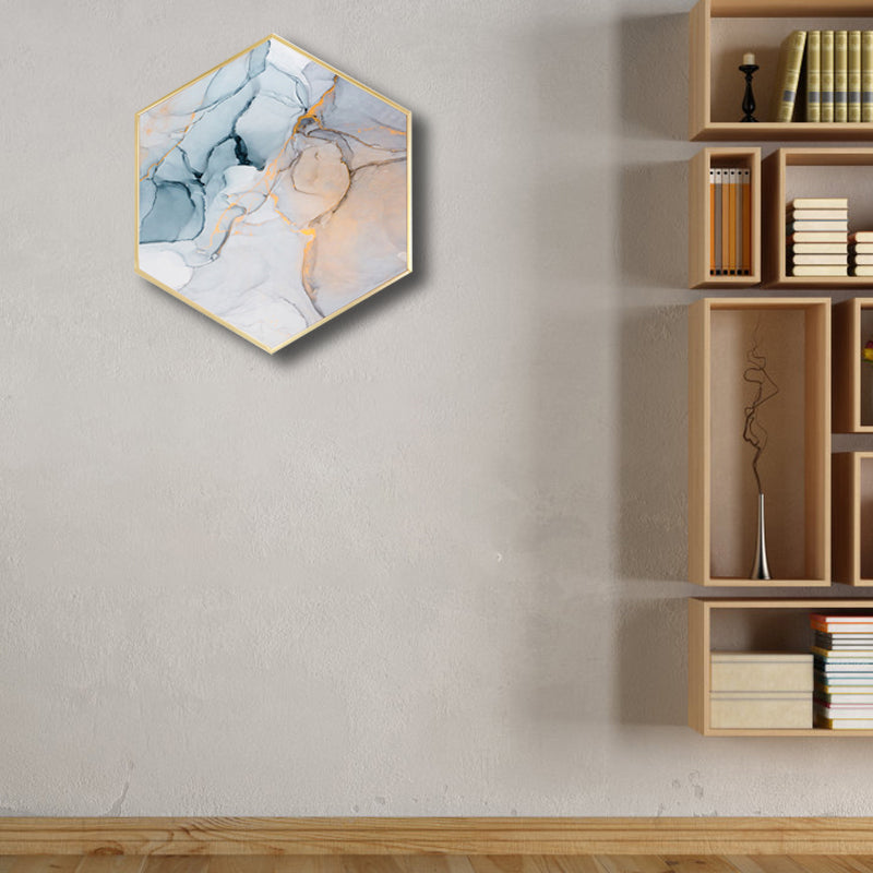 Ombre Pattern Wall Art Print Contemporary Canvas Textured Painting in Soft Color