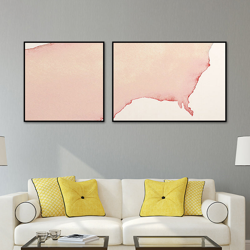 Minimalismus, abstrakte Leinwand-Wandkunst, Haus-Innenwanddekoration in Pastellfarbe, optionale Größe