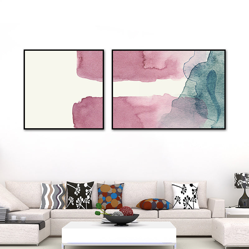 Minimalismus, abstrakte Leinwand-Wandkunst, Haus-Innenwanddekoration in Pastellfarbe, optionale Größe