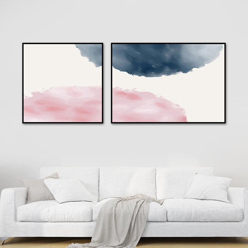 Minimalismus, abstrakte Leinwand-Wandkunst, Haus-Innenwanddekoration in Pastellfarbe, optionale Größe