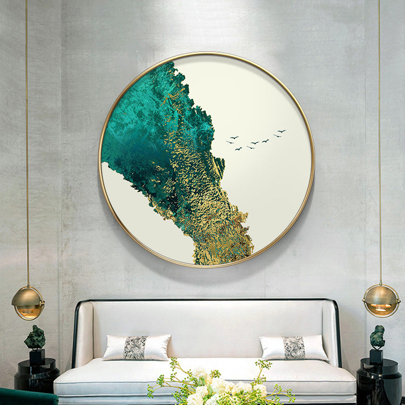 Pastel Color Abstract Canvas Textured Scandinavian Style Girls Bedroom Wall Art Print