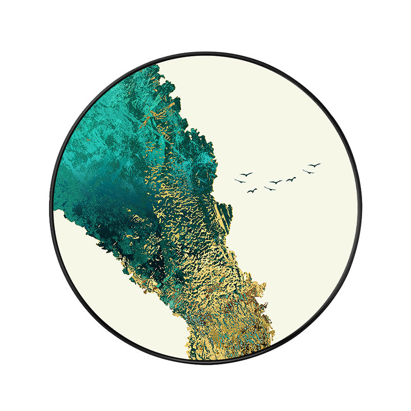 Pastel Color Abstract Canvas Textured Scandinavian Style Girls Bedroom Wall Art Print