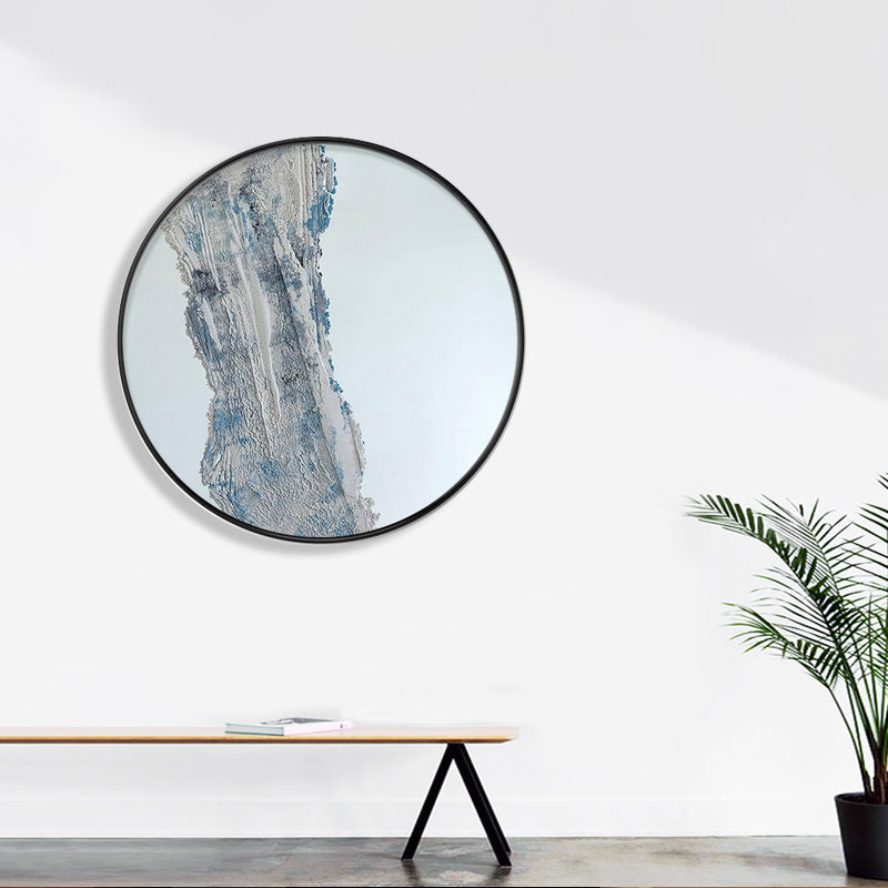 Pastel Color Abstract Canvas Textured Scandinavian Style Girls Bedroom Wall Art Print