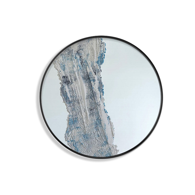 Pastel Color Abstract Canvas Textured Scandinavian Style Girls Bedroom Wall Art Print