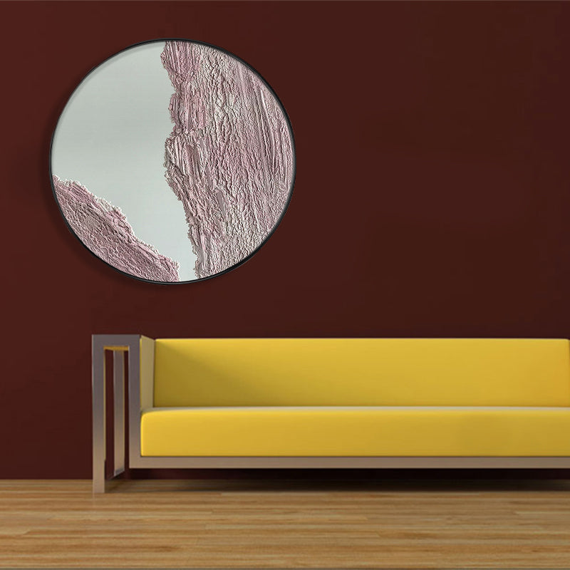 Pastel Color Abstract Canvas Textured Scandinavian Style Girls Bedroom Wall Art Print