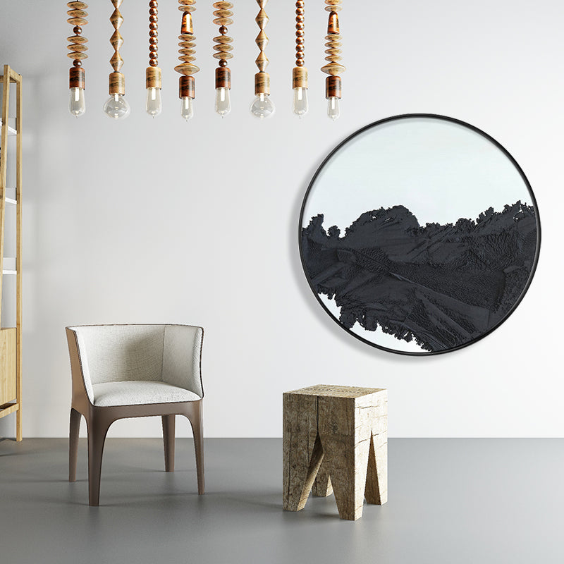 Pastel Color Abstract Canvas Textured Scandinavian Style Girls Bedroom Wall Art Print