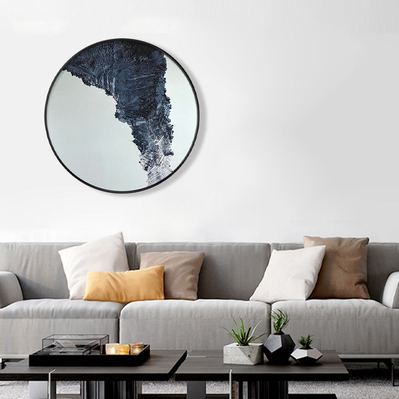 Pastel Color Abstract Canvas Textured Scandinavian Style Girls Bedroom Wall Art Print