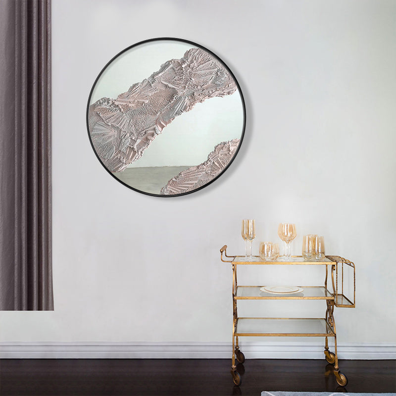 Pastel Color Abstract Canvas Textured Scandinavian Style Girls Bedroom Wall Art Print