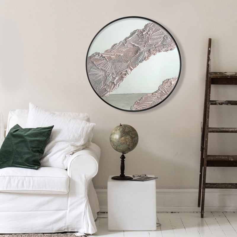 Pastel Color Abstract Canvas Textured Scandinavian Style Girls Bedroom Wall Art Print