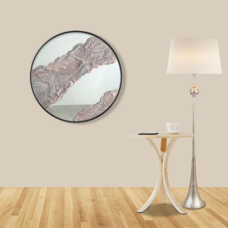 Pastel Color Abstract Canvas Textured Scandinavian Style Girls Bedroom Wall Art Print