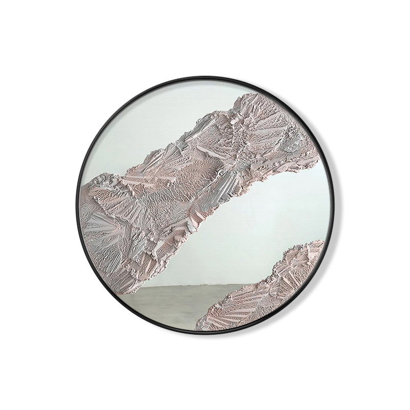 Pastel Color Abstract Canvas Textured Scandinavian Style Girls Bedroom Wall Art Print