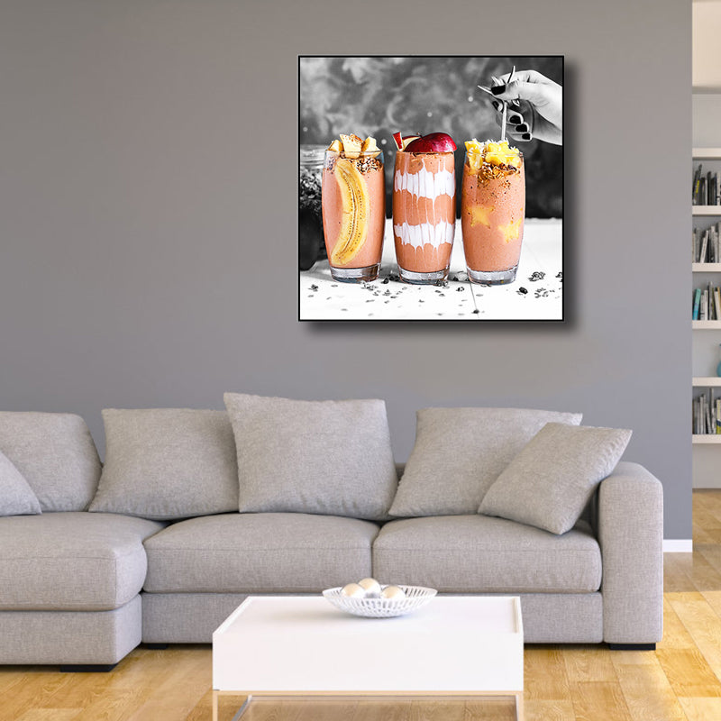 Photographies sur toile pour petit déjeuner, décoration murale moderne de nourriture savoureuse de couleur claire pour café