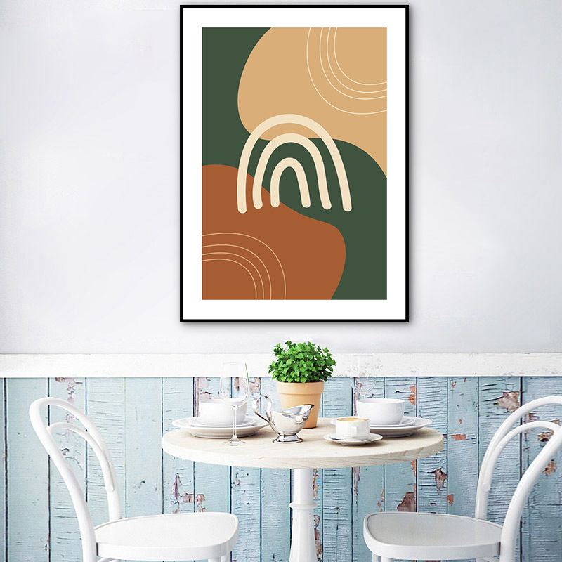Donkere kleur Scandinavische canvas print geometrisch patroon muur kunst decor voor woonkamer